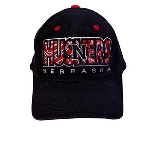Vintage Drew Pearson Nebraska Huskers Snapback Hat Black Red Mens One Size